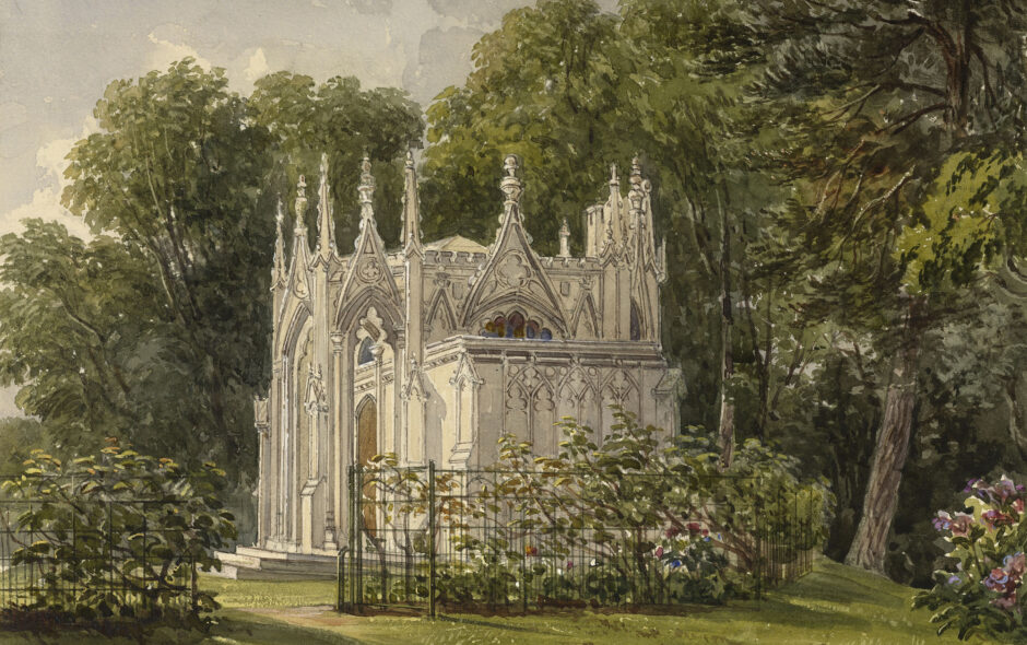 The Gothic Temple, or Mausoleum of Princess Charlotte, Claremont, Surrey
